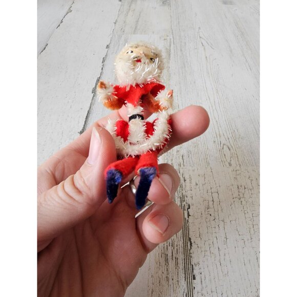 Antique Santa felt bendable unique clause Xmas tree decor - Picture 8 of 8